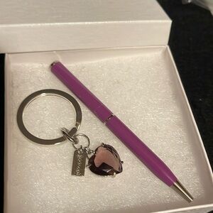 Coach Heart 💜 Keychain and Pen Set